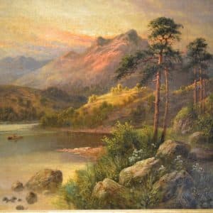 A De Breanski. Highlands oil painting. Antique Art