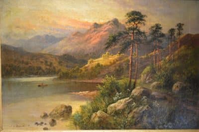 A De Breanski. Highlands oil painting. Antique Art 3