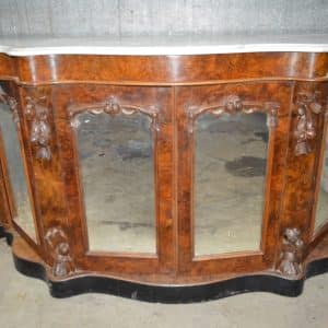 Victorian burr walnut credenza 19th century Antique Furniture
