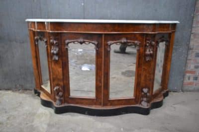 Victorian burr walnut credenza - Image 2