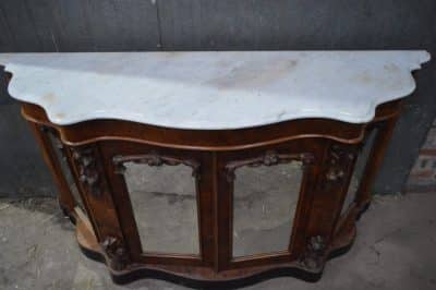 Victorian burr walnut credenza 19th century Antique Furniture 5