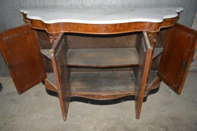 Victorian burr walnut credenza - Image 4