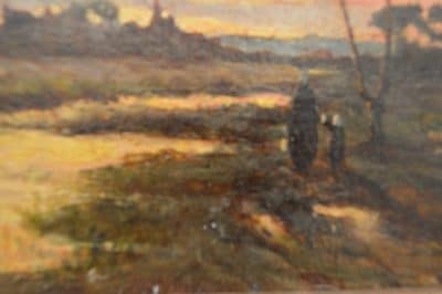 G Jewett Oil painting “Eventide” Antiques Scotland Antique Art 5