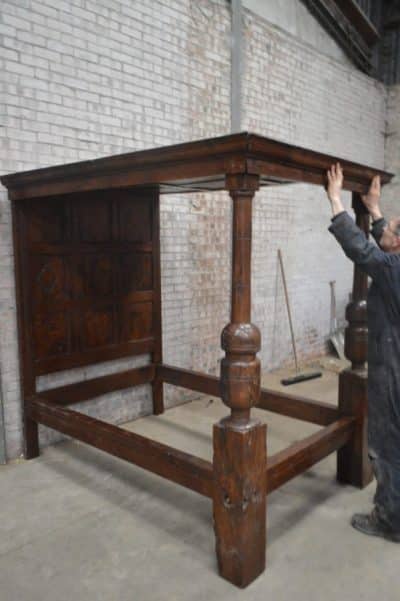 Charles II Oak four poster bed.