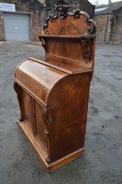 A Victorian burr walnut cylinder desk Antiques Scotland Antique Desks 5