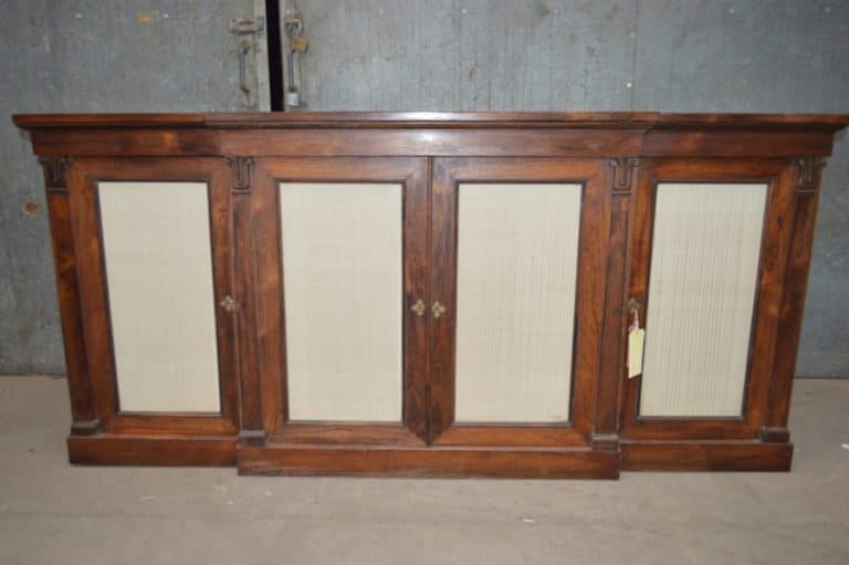 Regency rosewood four door breakfront sideboard