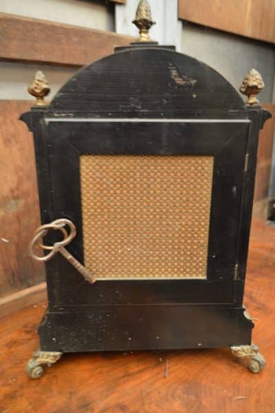 Victorian Ebony and gilt bracket clock - Image 5
