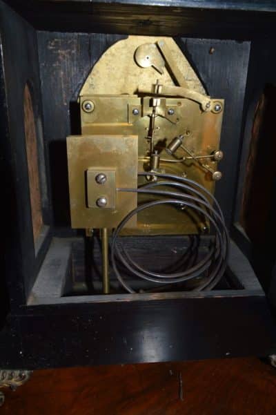 Victorian Ebony and gilt bracket clock - Image 6