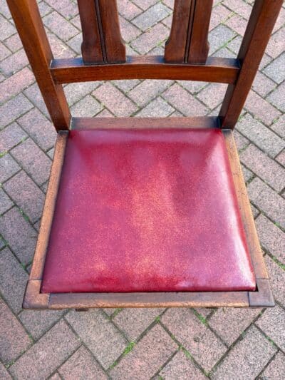 Set of Six Arts & Crafts Walnut Dining Chairs - Image 10