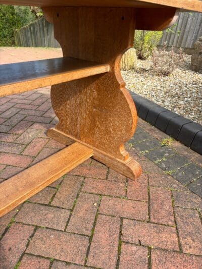 Heal's Arts & Crafts Oak Refectory Dining Table - Image 8