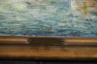 Huge Italo Giordani (1858-1928) Oil painting Antique Art 13