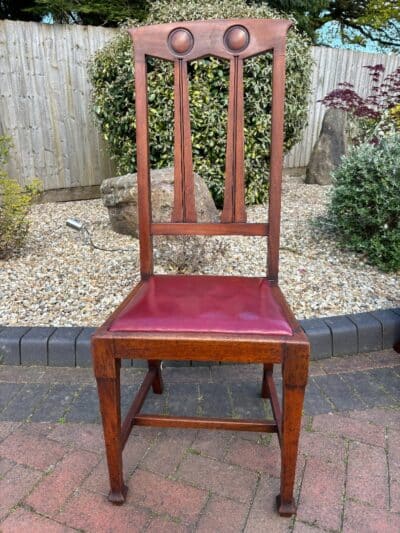 Set of Six Arts & Crafts Walnut Dining Chairs Antique dining chairs Antique Chairs 14