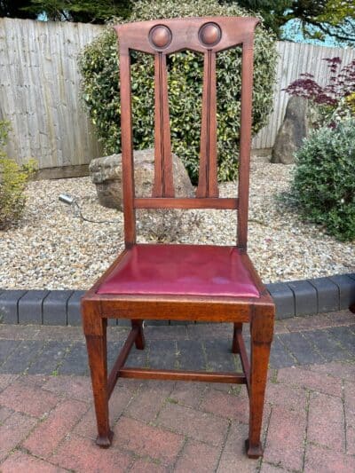 Set of Six Arts & Crafts Walnut Dining Chairs - Image 12