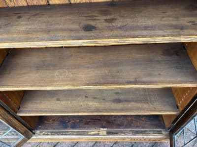 Arts & Crafts Glazed Oak Bookcase - Image 8
