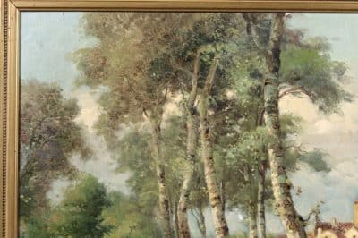 ANTOINE BOUVARD Oil painting (1870-1956) 19th century Antique Art 9