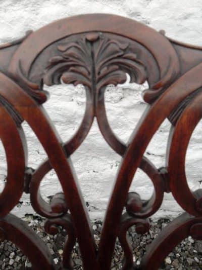 SOLD . Set eight Victorian mahogany Chippendale dining chairs - Image 4