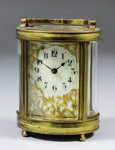 SOLD 19th cent French Carriage Clock brass Antique Clocks 3