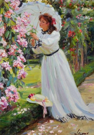 Sold Alexander Averin Oil painting (b1952) Russian.