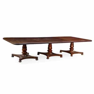 large William IV three pedestal dining table A large William IV mahogany three pedestal dining table. Antique Tables 9
