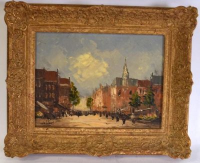 Impressionist painting manner of Eugene Galien Laloue Andrew Christie Antique Art 3