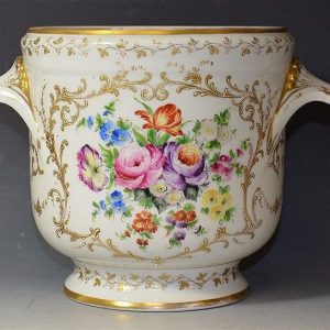 SOLD 19th cent French Paris Porcelain wine cooler, circa 1880. 19th century Antique Ceramics