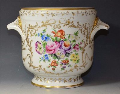 SOLD 19th cent French Paris Porcelain wine cooler, circa 1880. 19th century Antique Ceramics 3