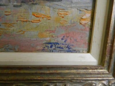French post impressionist Parisian Garden. Oil painting on Canvas - Image 3