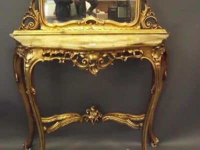 SOLD Early 20th century Italian giltwood console table Antiques Scotland Antique Tables 4