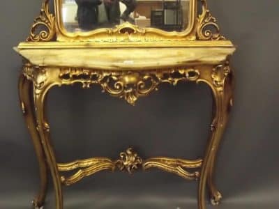 SOLD Early 20th century Italian giltwood console table - Image 2