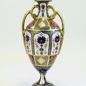 SOLD Derby twin handle urn. (Imari Pattern) Antiques Scotland Antique Art
