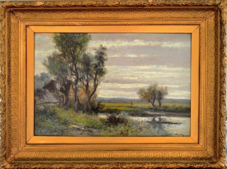 Pair ABRAHAM HULK, Jnr Oil Painting