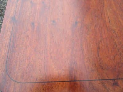 Large Victorian cross banded rosewood stretcher table - Image 2