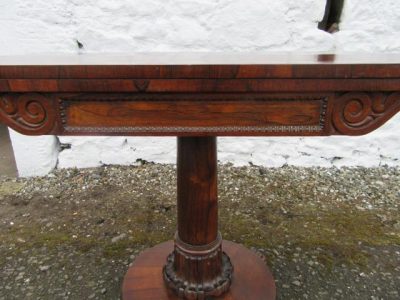 William 1V Rosewood fold over card table 19th century Antique Tables 4