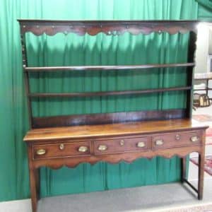 Georgian Welsh fruitwood plate back dresser. 18th Cent Antique Sideboards, Dressers.