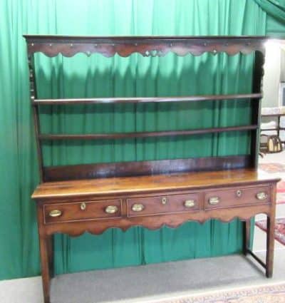 Georgian Welsh fruitwood plate back dresser. 18th Cent Antique Sideboards, Dressers. 3