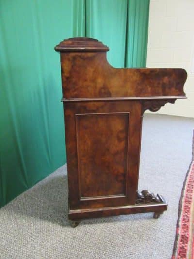 Victorian pop up Burr Walnut Davenport Desk - Image 4