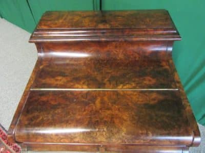 Victorian pop up Burr Walnut Davenport Desk - Image 3