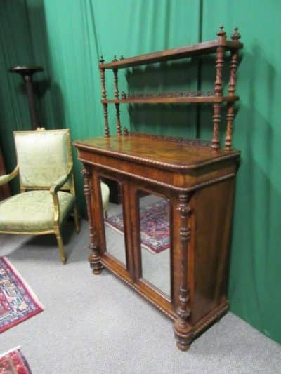 SOLD Victorian Burr walnut chiffonier burr walnut Antique Cabinets 4