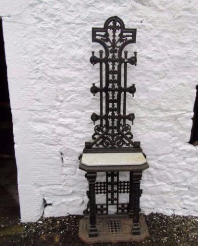 SOLD Victorian cast metal aesthetic hallstand
