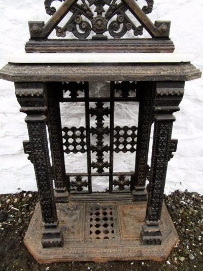 SOLD Victorian cast metal aesthetic hallstand - Image 4