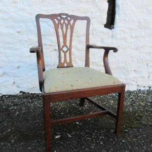 SOLD Georgian mahogany elbow chair 18th Cent Antique Chairs
