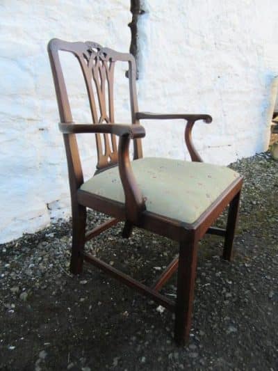 SOLD Georgian mahogany elbow chair 18th Cent Antique Chairs 4