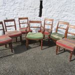 SOLD Regency set seven elm dining chairs 18th Cent Antique Chairs