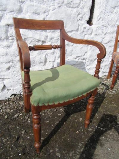 SOLD Regency set seven elm dining chairs 18th Cent Antique Chairs 4