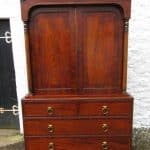 SOLD Georgian mahogany linen press (Irish) 18th Cent Antique Chest Of Drawers