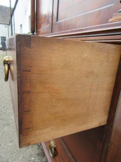 SOLD Georgian mahogany linen press (Irish) 18th Cent Antique Chest Of Drawers 7