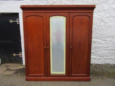 SOLD Victorian three door robe 19th century Antique Furniture 3