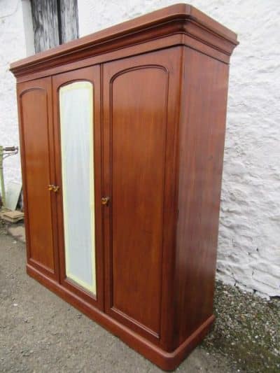 SOLD Victorian three door robe 19th century Antique Furniture 4