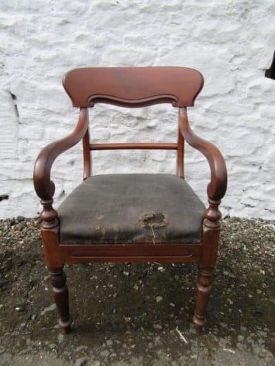 SOLD Victorian mahogany carver armchair