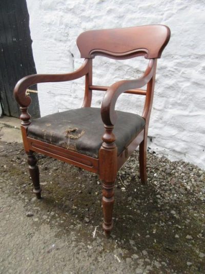 SOLD Victorian mahogany carver armchair 19th century Antique Chairs 4